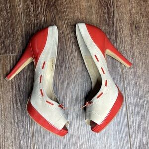 Peter Kaiser Pallia peep toe stilettos Sz.6.5”